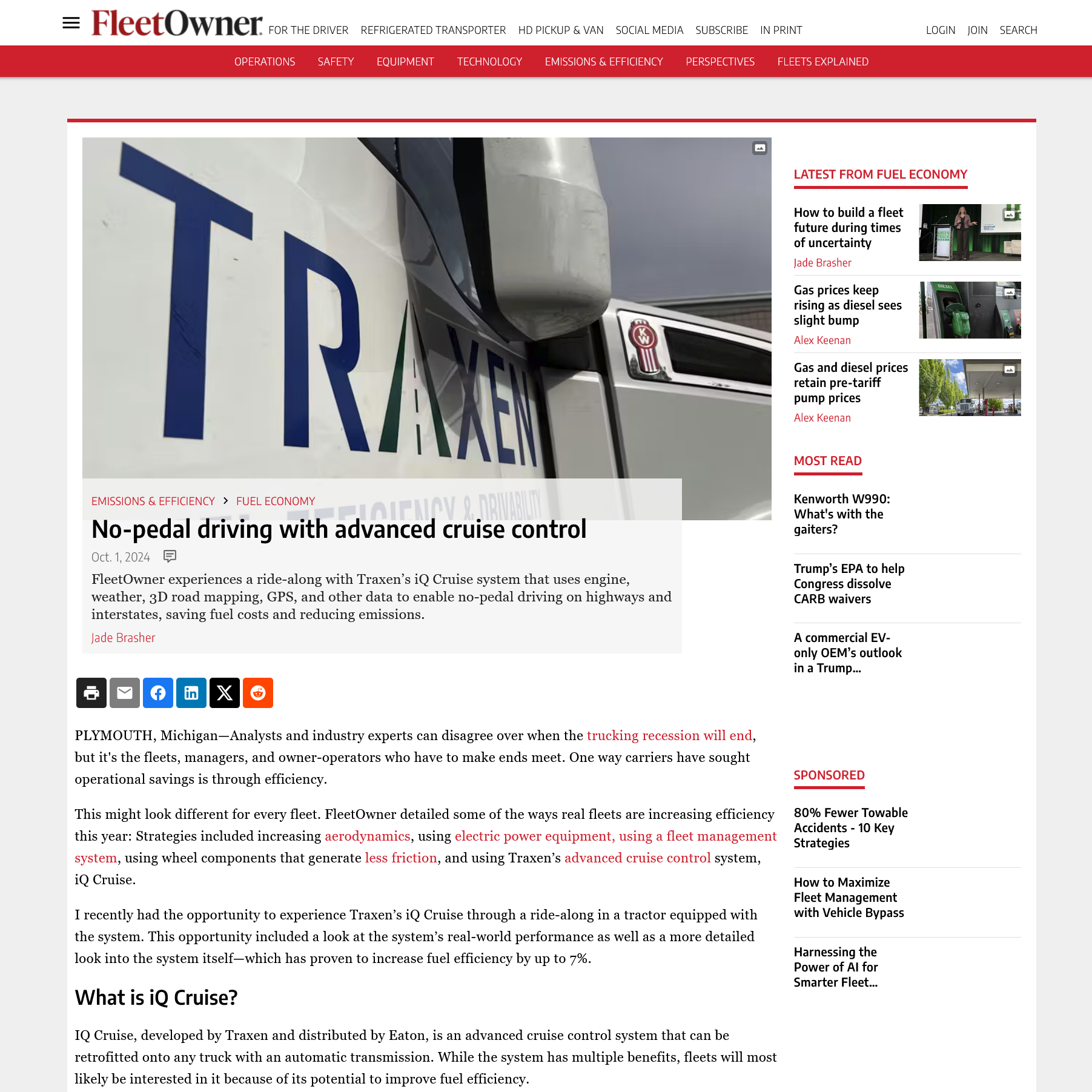 FleetOwner: No-pedal driving with advanced cruise control →